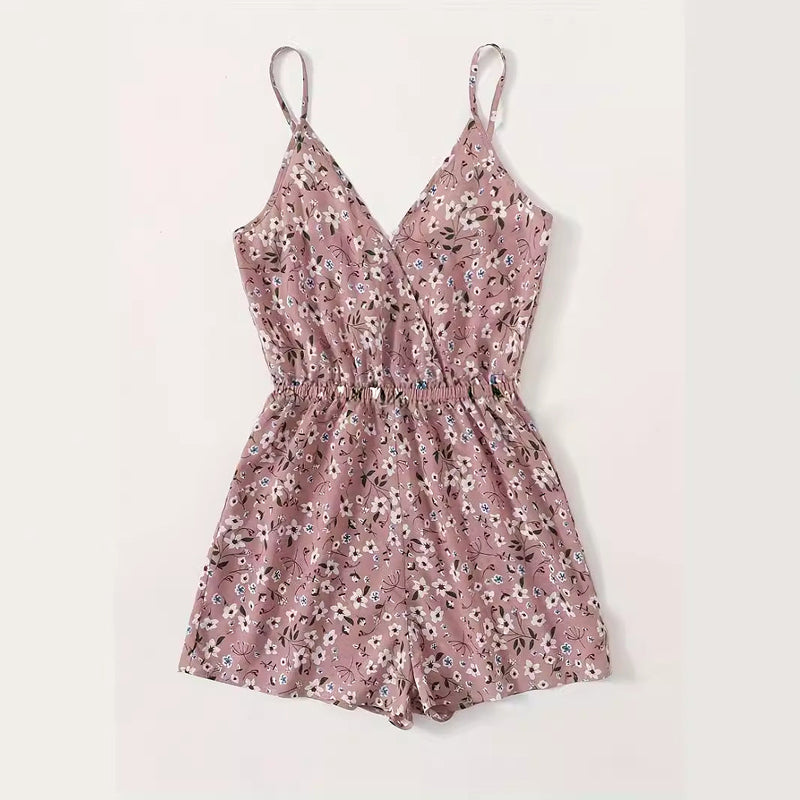 Clothing Thin Looking Suspenders Fitted Waist Jumpsuit Shorts
