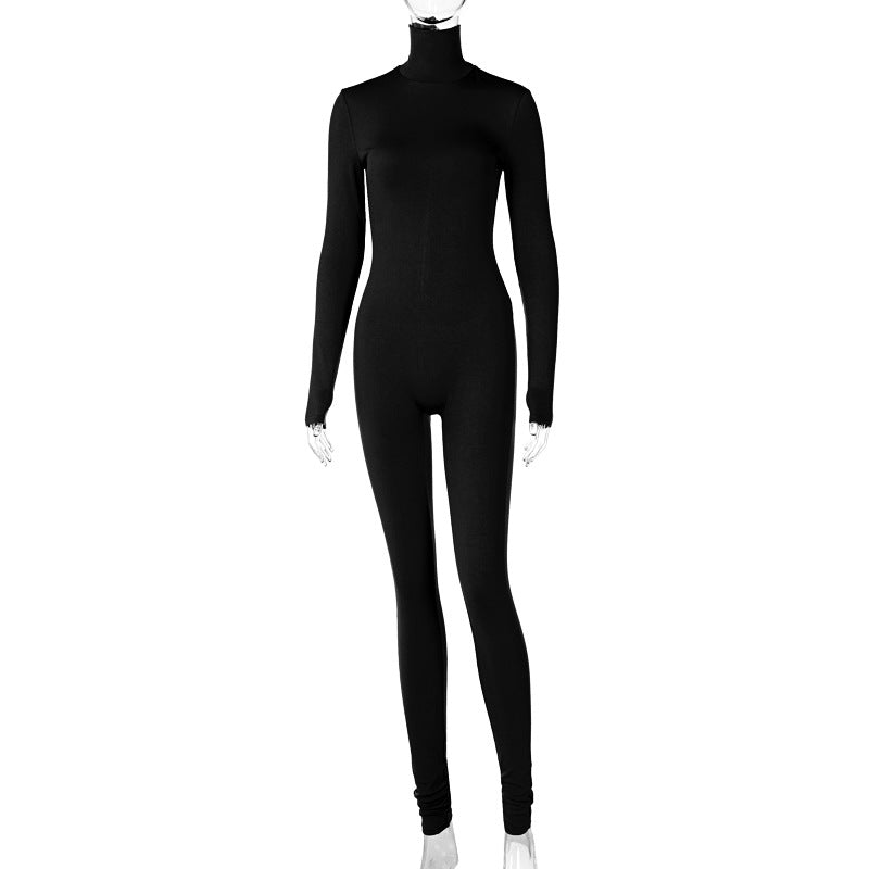 Clothing Autumn Winter Color Tight Sports Fitness Female Winter Jumpsuit