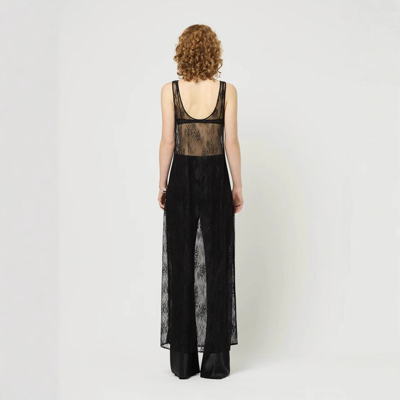 Spring Summer Clothing See Through Hollow Out Cutout Lace Blouse Dress