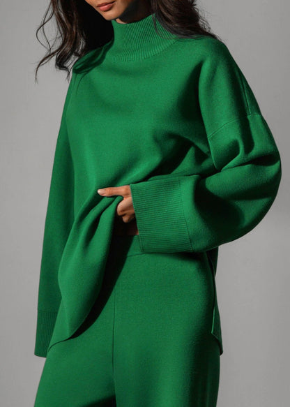 Luxe Emerald Knit Two-piece Set