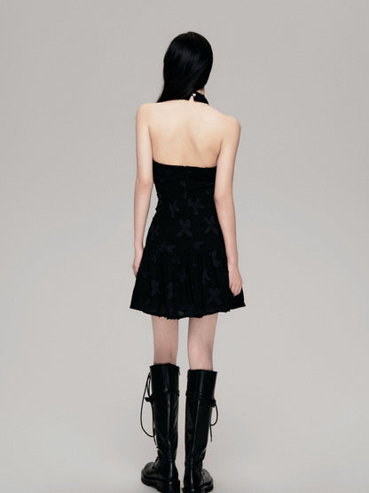 Luluswings Tiered Chiffon Halter Mini Dress - Romantic Ruffled Cocktail Dress