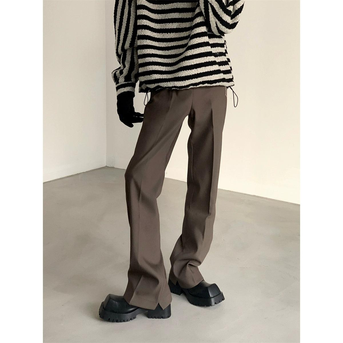 Black Straight-leg Classic Pants