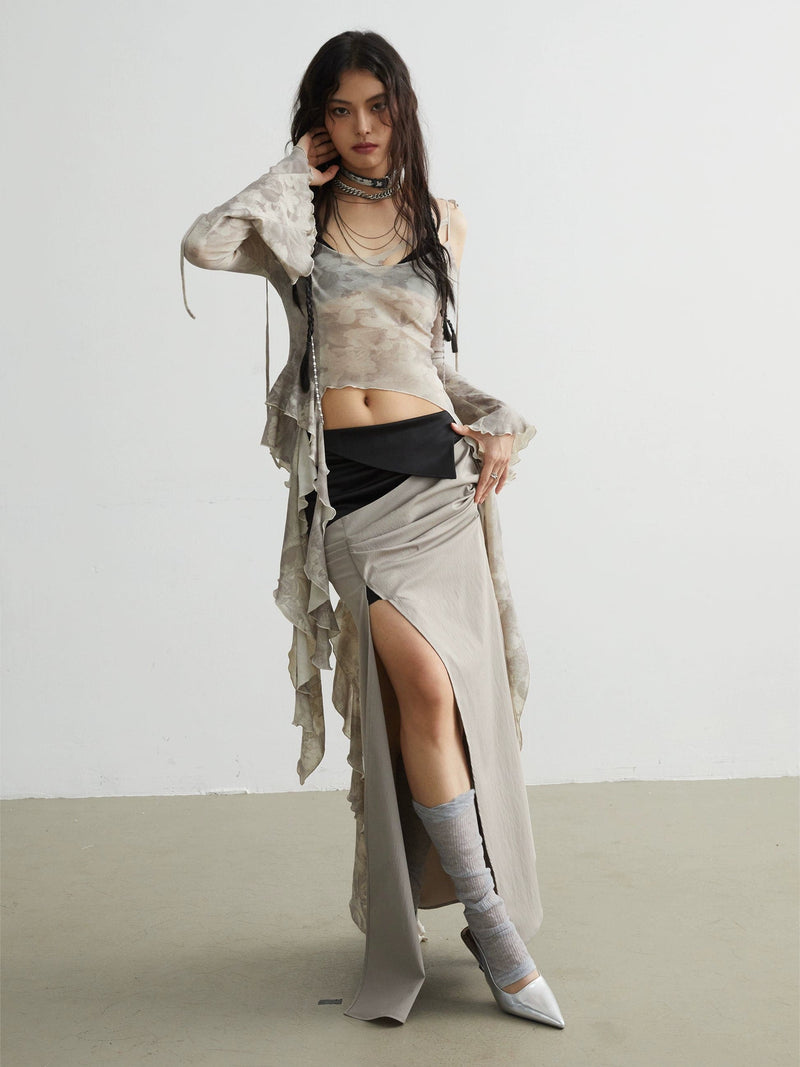 Ethereal Off-shoulder Ruffle Blouse