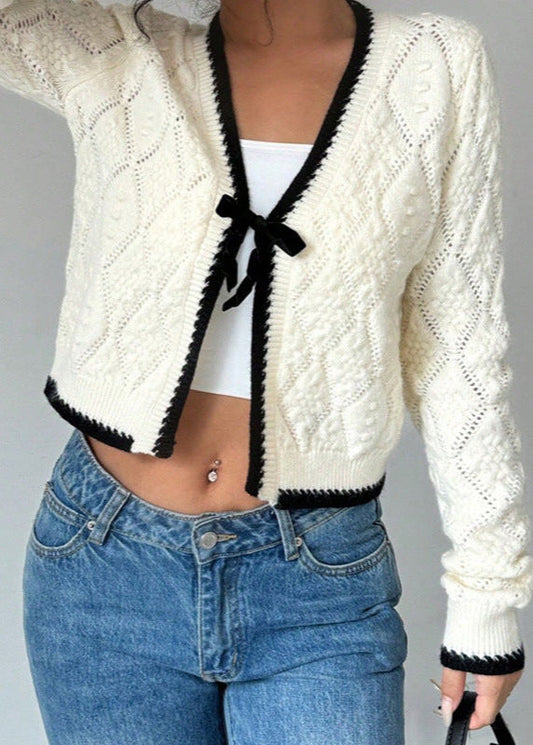 Charm Tie-front Knit Cardigan