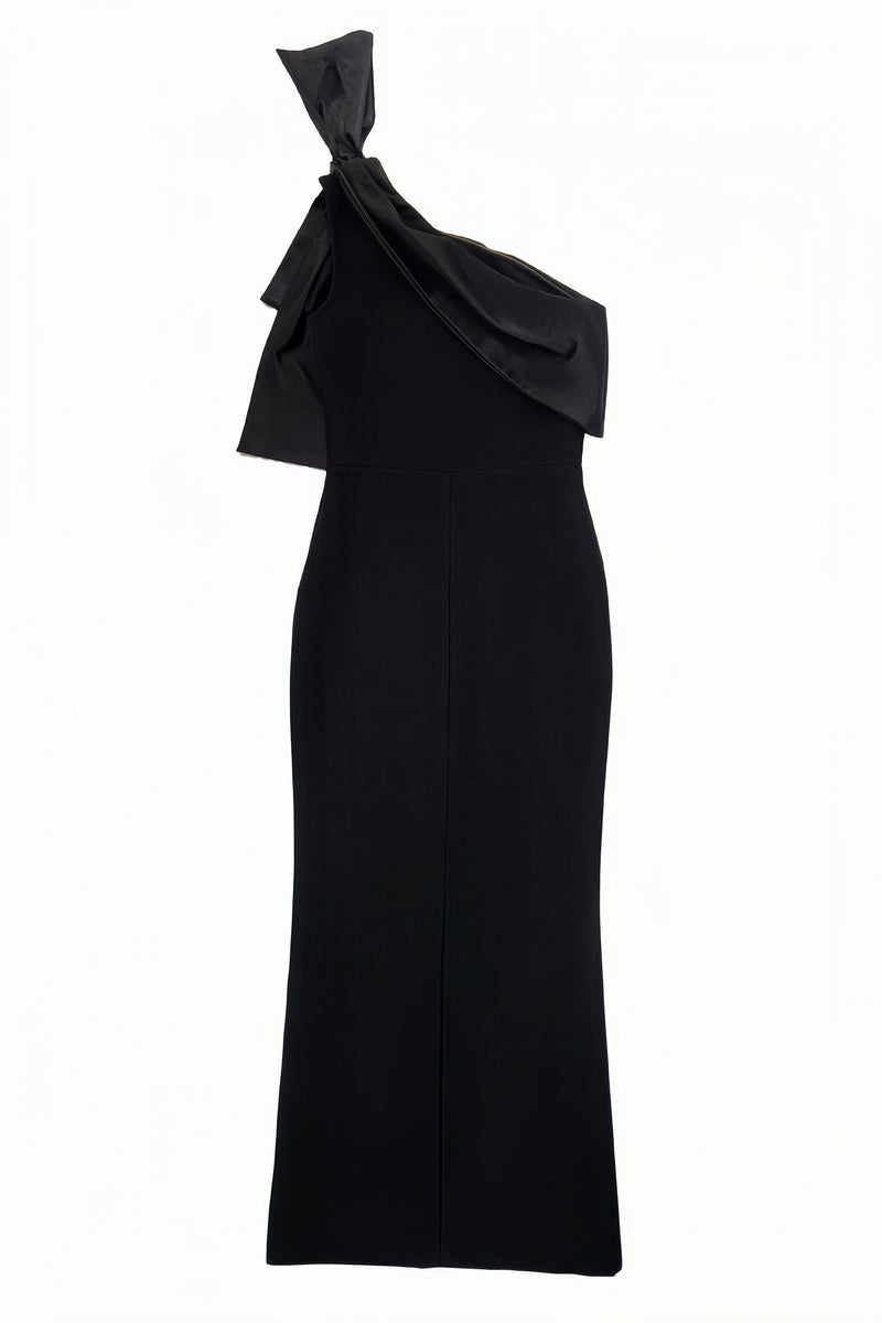 Jojo Bow One-shoulder Maxi Dress