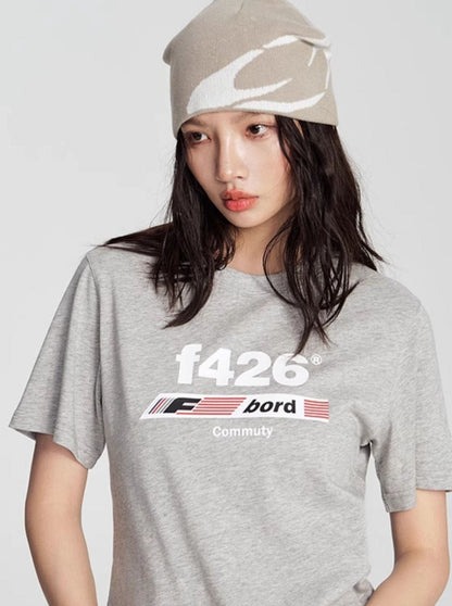 T-shirt With American Flag Logo