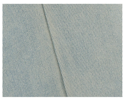 Light Blue Loose Straight Wide-leg Denim Pants With Embroidery Design