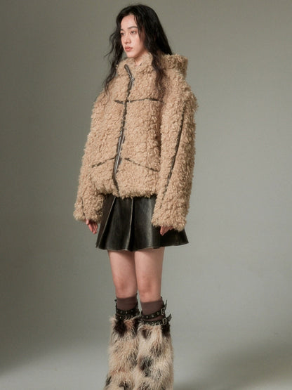 Sustainable Rabbit-eared Fur Coat