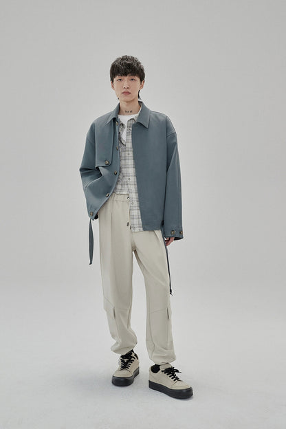 Draping Drawstring Cargo Pants
