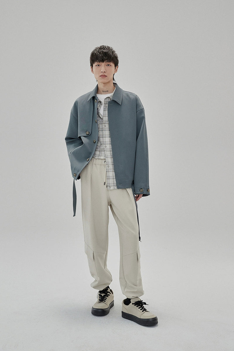 Draping Drawstring Cargo Pants