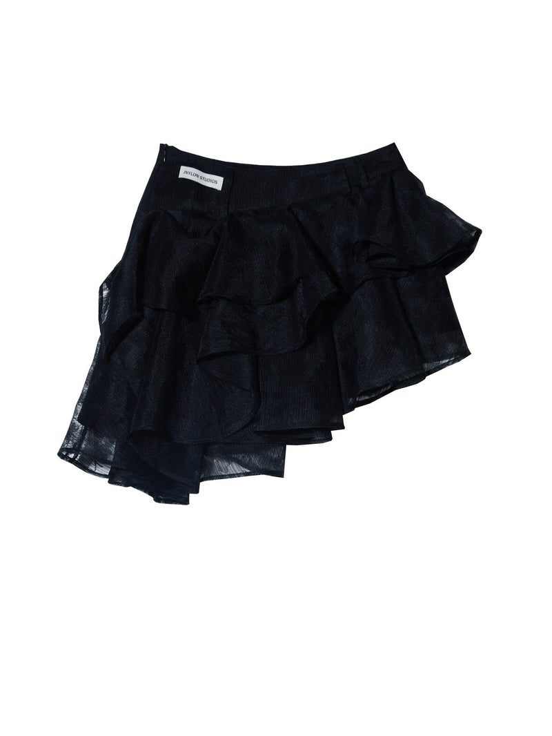Rose Jacquard Fluffy Skirt - 3d Dimensional Design