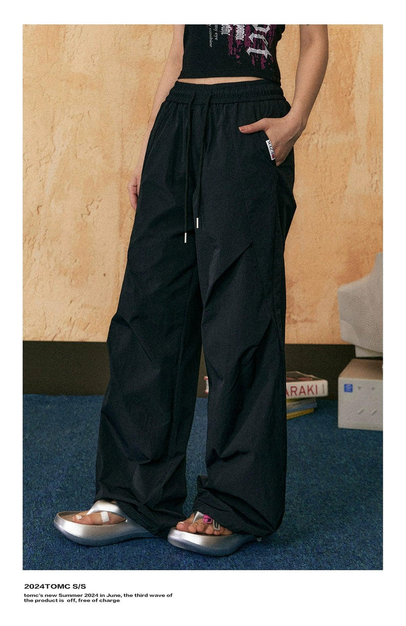 Ezek Wide-leg Drawstring Lounge Pants - Relaxed Fit Trousers With Pockets