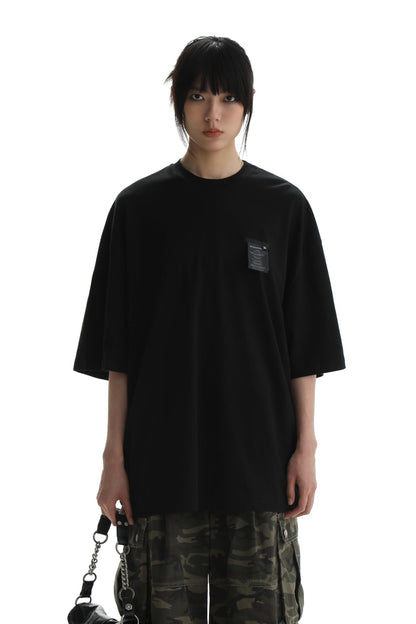 Regular & Cropped T-shirt With Washed Signs Graphic
