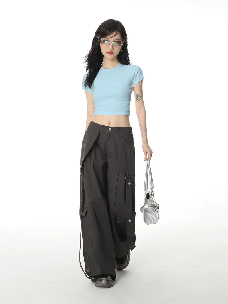 Color Regular Shoulder Short Sleeve T-shirt