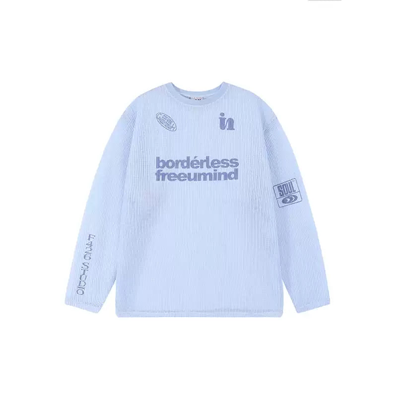 T-shirt With Hollow Letter Print