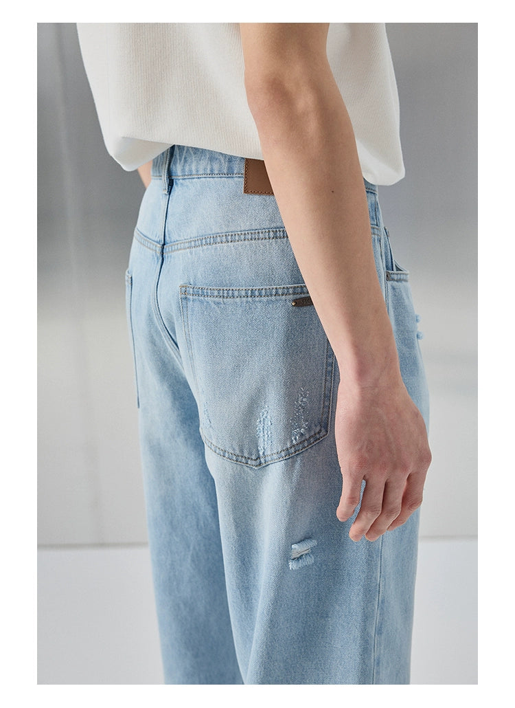 Distressed Patchwork Cropped/short Pants