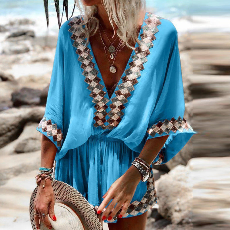 Summer Beach Printing Clothing Bohemia Jumpsuit