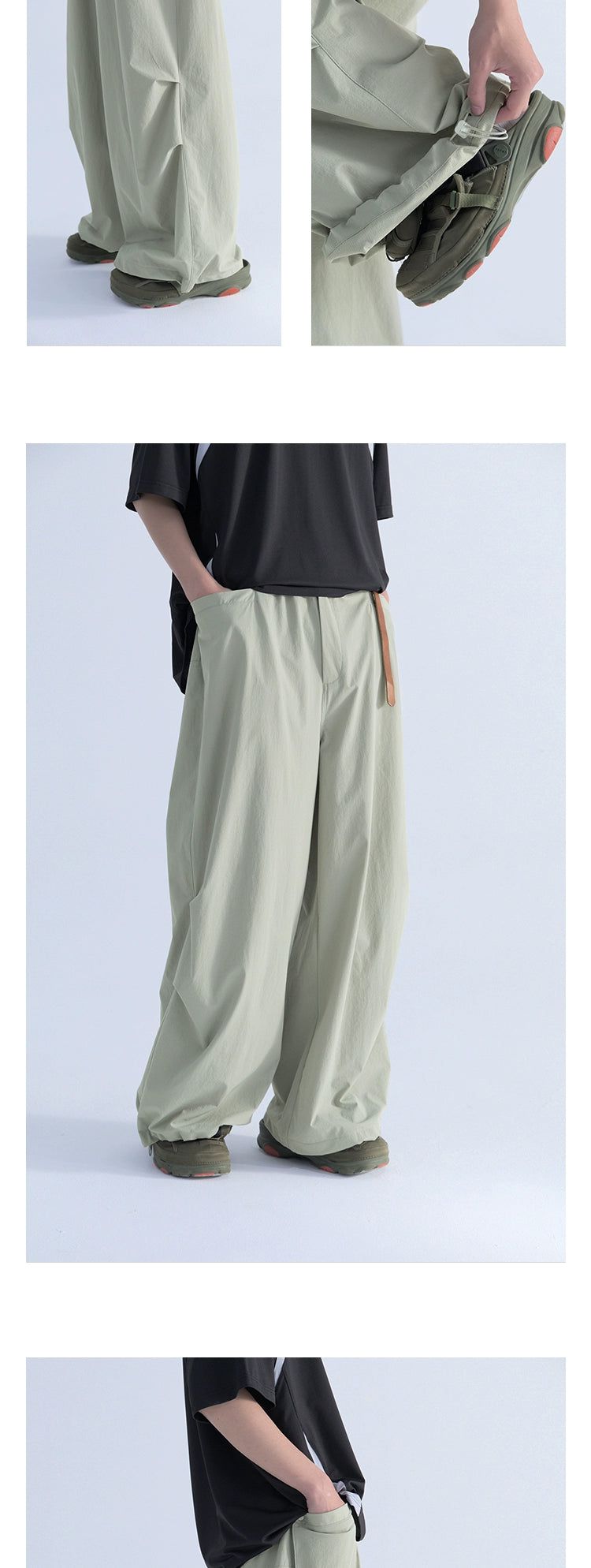 Drapey Track Pants With Drawstring