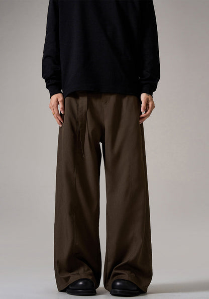 Brown Relaxed Wide Leg Pants