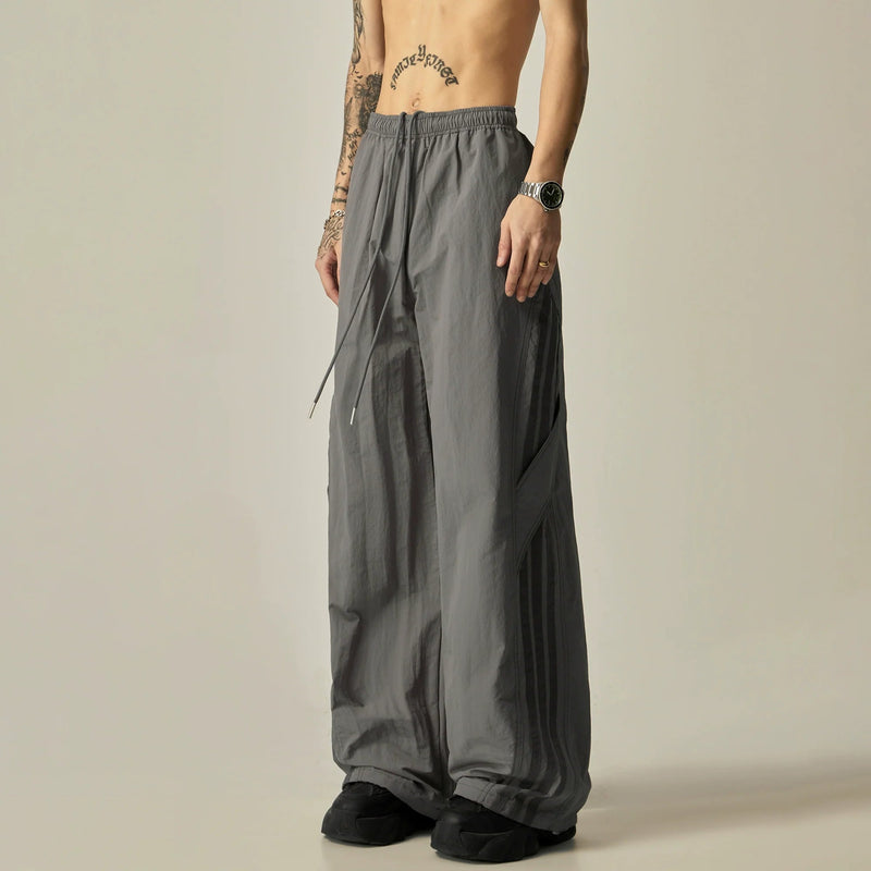 Wide-leg Athletic Stripe Pants