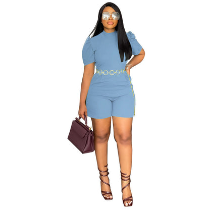 Round Neck Waist Controlled Jumpsuit