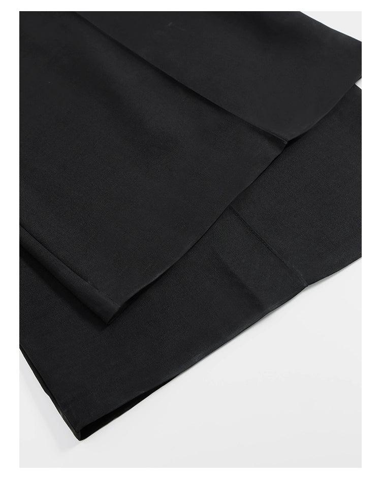 Dramatic Noir Wide-leg Palazzo Pants