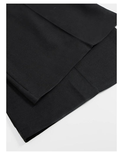 Dramatic Noir Wide-leg Palazzo Pants