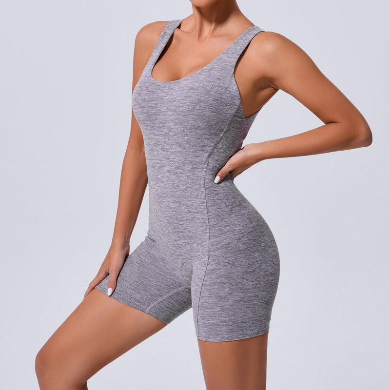 Autumn Sand Hollow Out Cutout Out Beauty Back One Piece Yoga Jumpsuit Skinny Slimming Hip Lifting Fitness One Piece Sportswear for