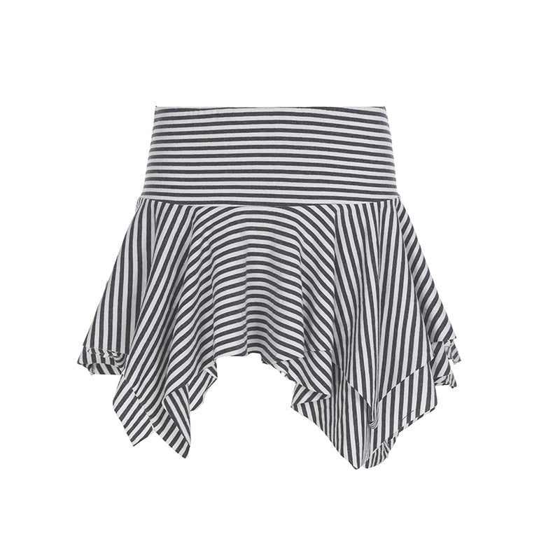 Shelby Knit Striped Pleated Skirt