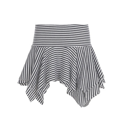 Shelby Knit Striped Pleated Skirt