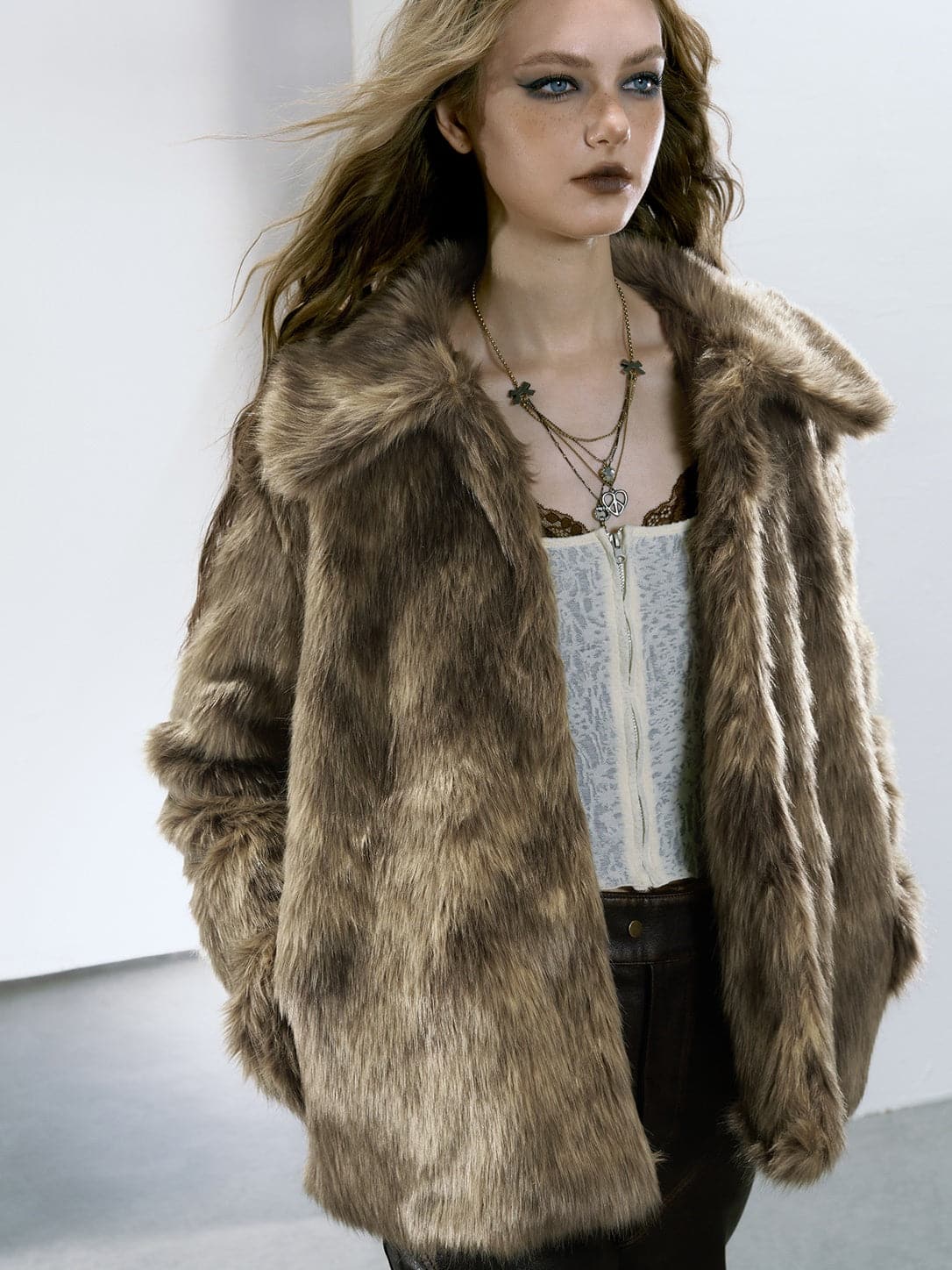 Eco- Fur Short Coat