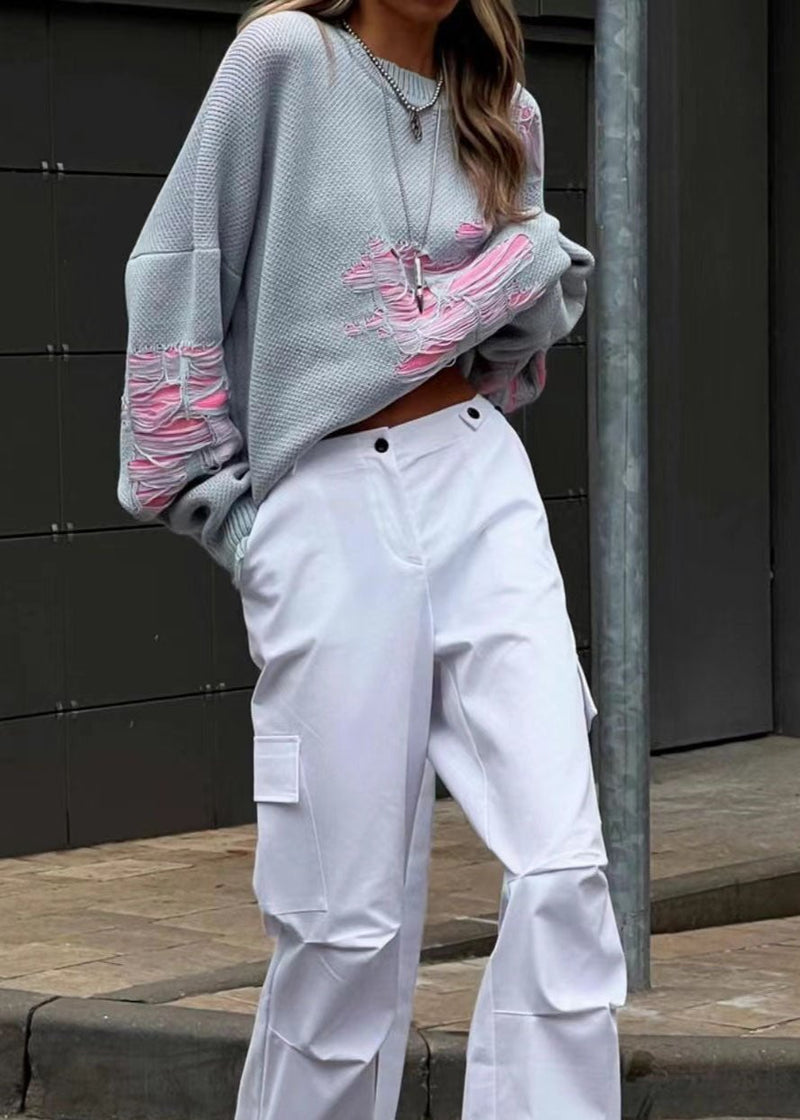 Urban Distressed Colorblock Sweater