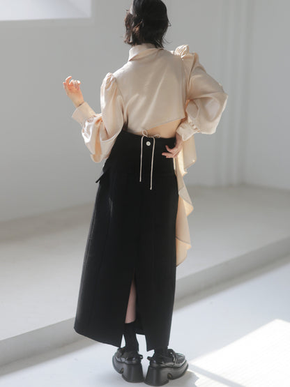 Frilled Long Sleeve Blouse
