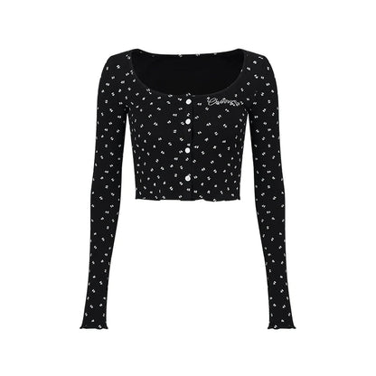 Knit Cardigan and Lace Camisole Hot Pants Set