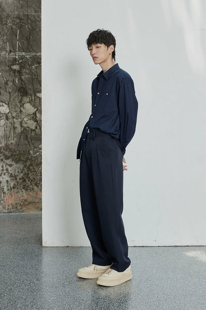 Classic Double-pleated Dress Pants