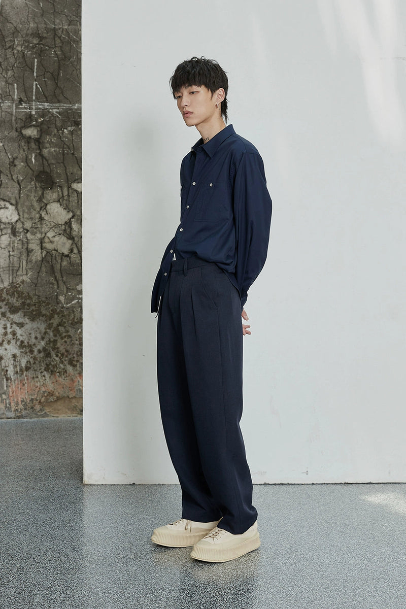 Classic Double-pleated Dress Pants
