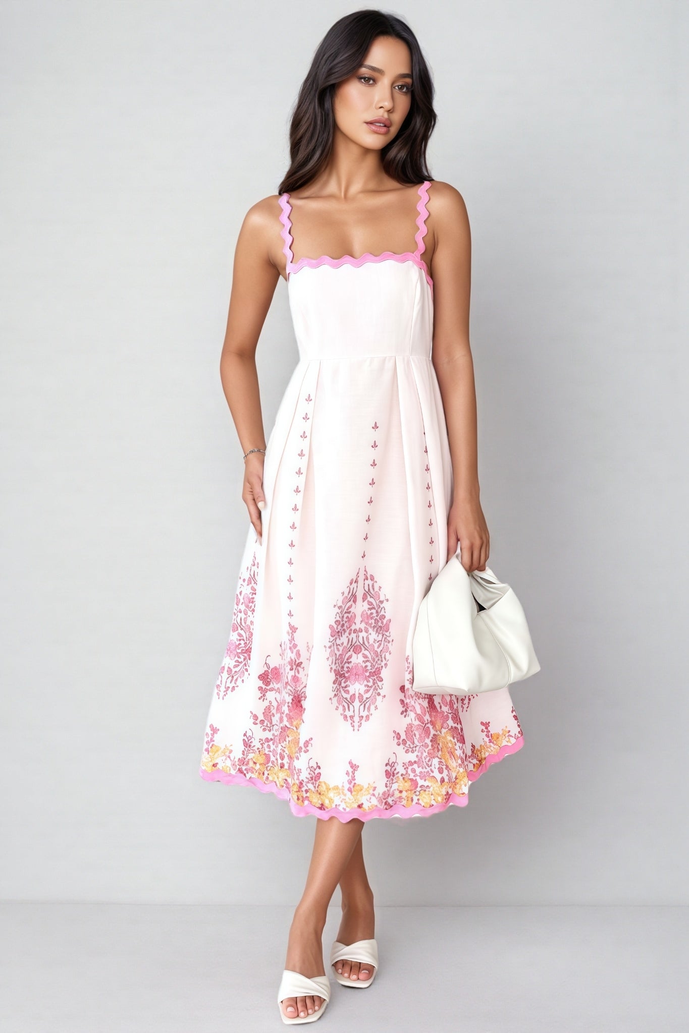 Nyssa Wave Skirt Halter Maxi Dress