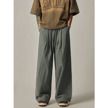 Olive Wide Leg Relaxed Pants