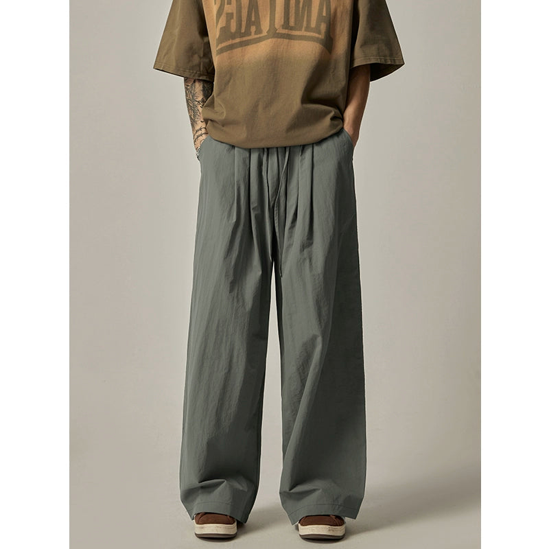 Olive Wide Leg Relaxed Pants