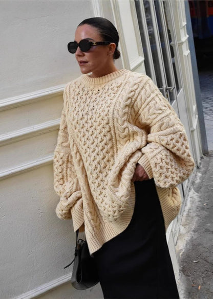 Cozy Cable-knit Oversized Sweater