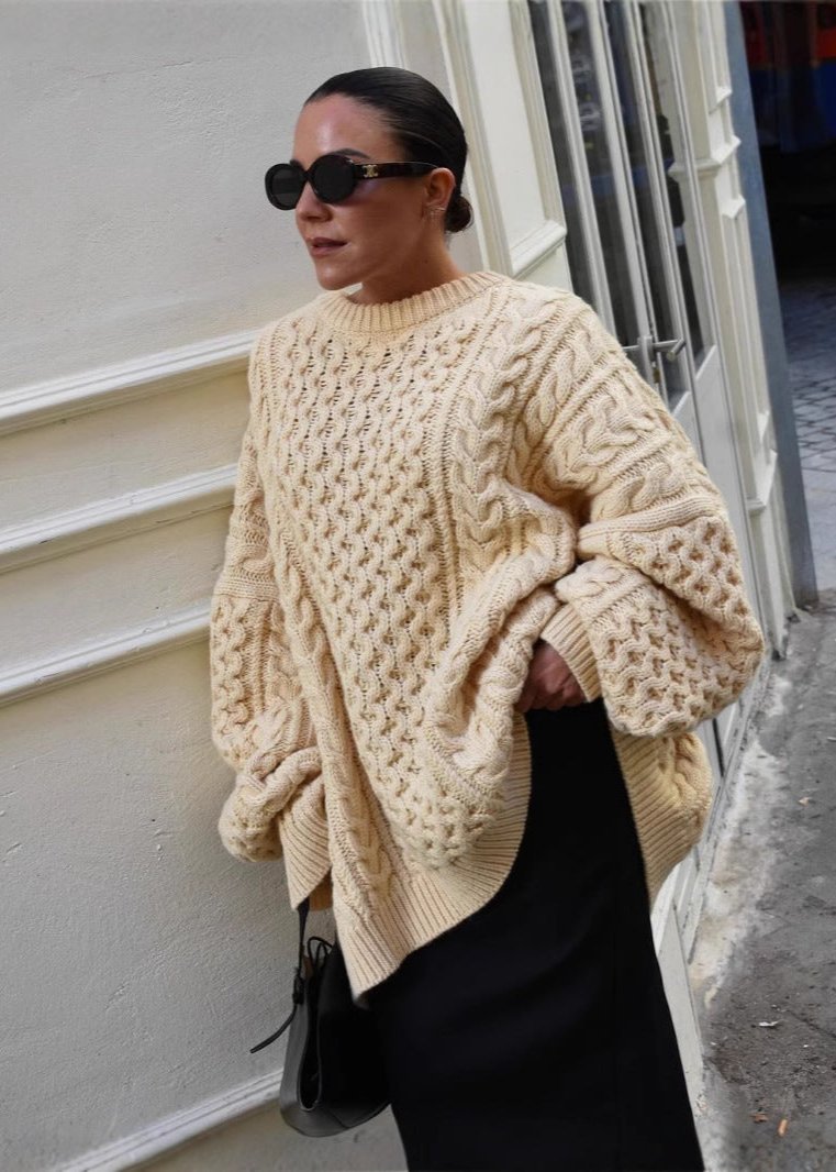 Cozy Cable-knit Oversized Sweater