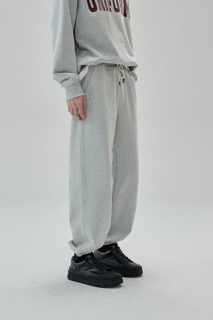 Full Zip Hooded Sweatshirt & Straight Leg Cuffed Pants Set