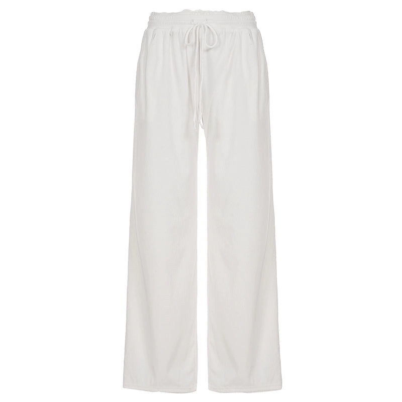 Alba Lace Patchwork Corduroy Pants
