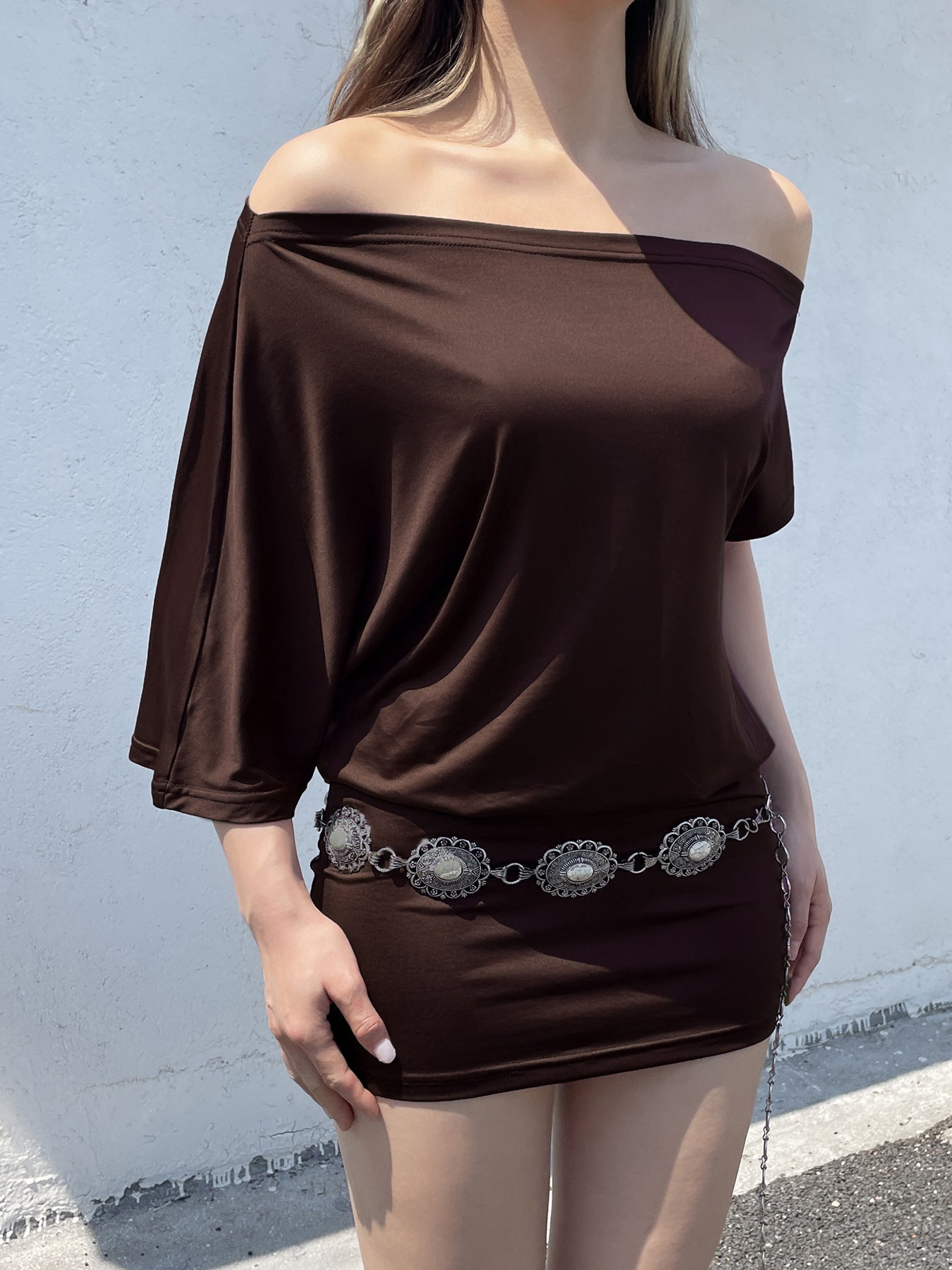 Lianne Ruched One-shoulder Mini Dress