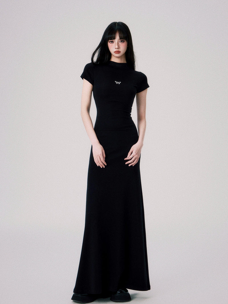 Luluswings Butterfly Emblem Fitted Maxi Dress - Evening Gown