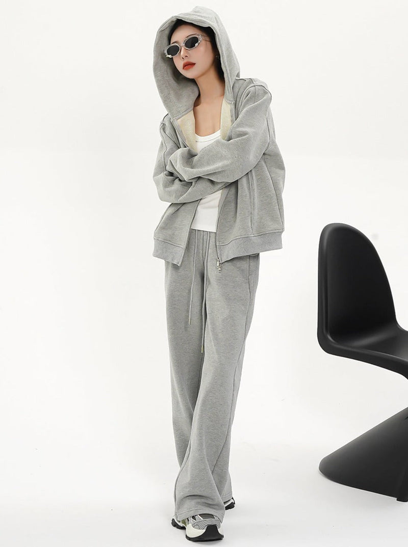 Oversized Zip-up Hoodie - Relaxed Fit Sweatshirt Jacket