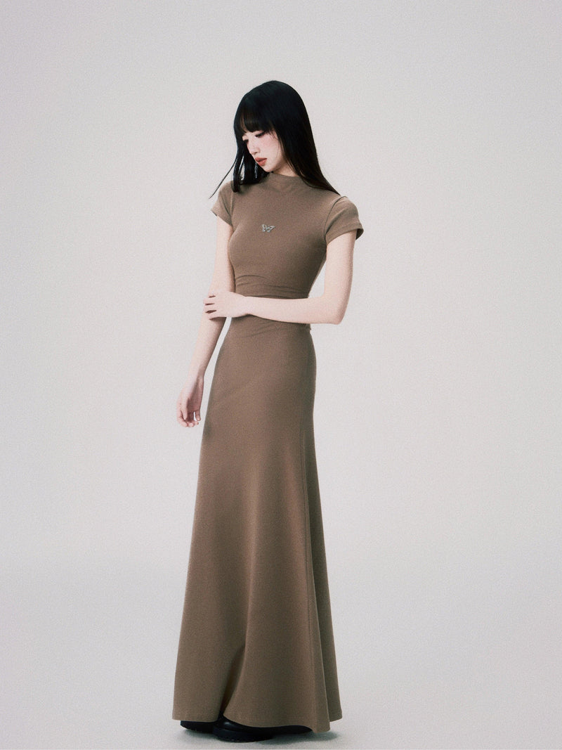 Luluswings Butterfly Emblem Fitted Maxi Dress - Evening Gown