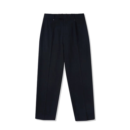 Elastic Waist Wide-leg Cropped Pants
