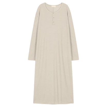 Autumn Long Sleeve Dress Niche Design Loose Artistic Knitted Maxi Dress