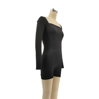 Clothing Pure Black Dress Jumpsuit Thick